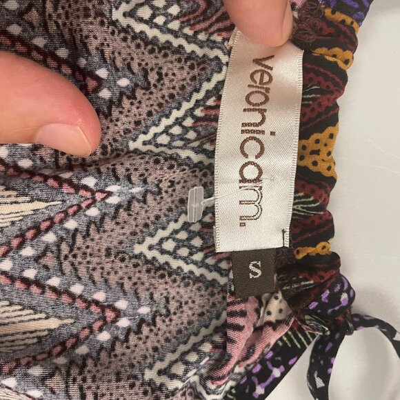 Veronica M Women Chevron Print Maxi Dress Sleeveless Racerback Multicolor Small - Picture 8 of 9